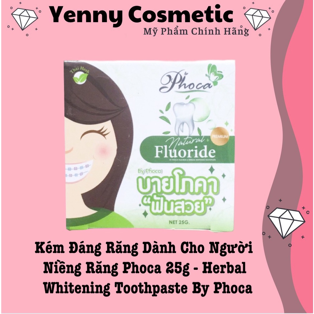 Kem đánh răng dành cho nguời niềng răng Phoca 25g - Herbal whitening toothpaste by Phoca