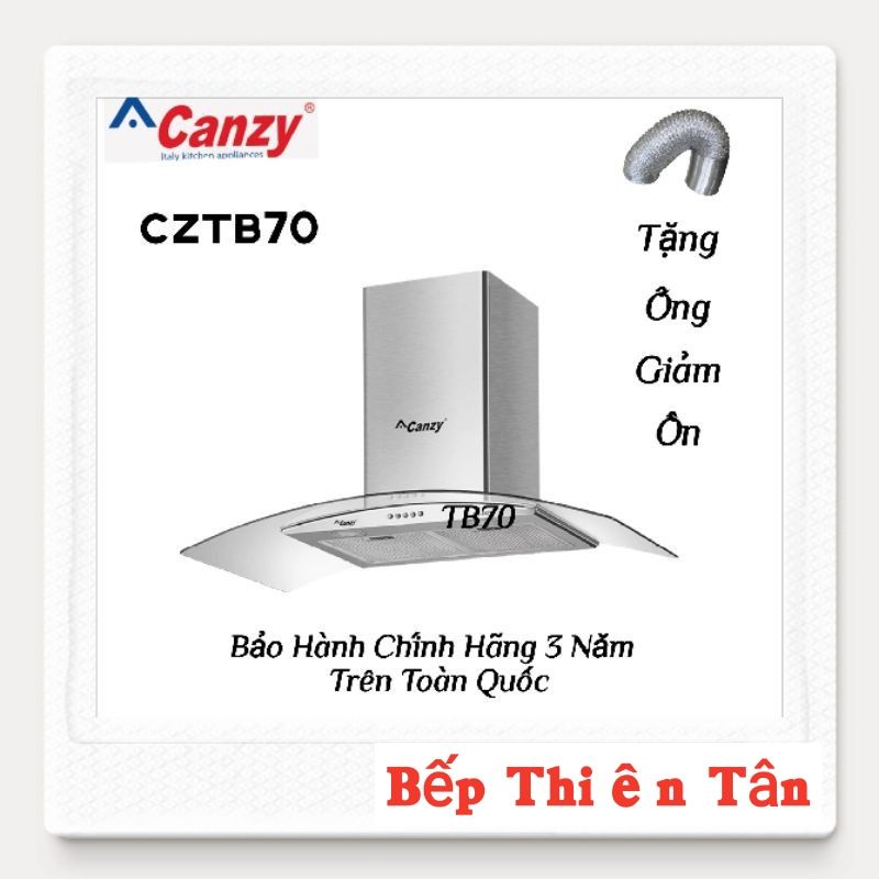 Máy Hút Khử Mùi Kính Cong Cao Cấp CANZY CZTB70