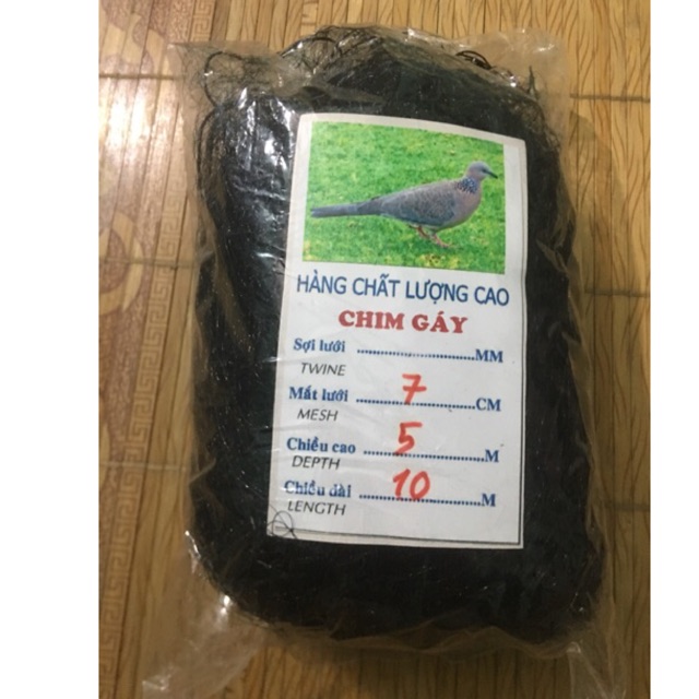 chim cu gáy 7cm cao 5m dài 10m