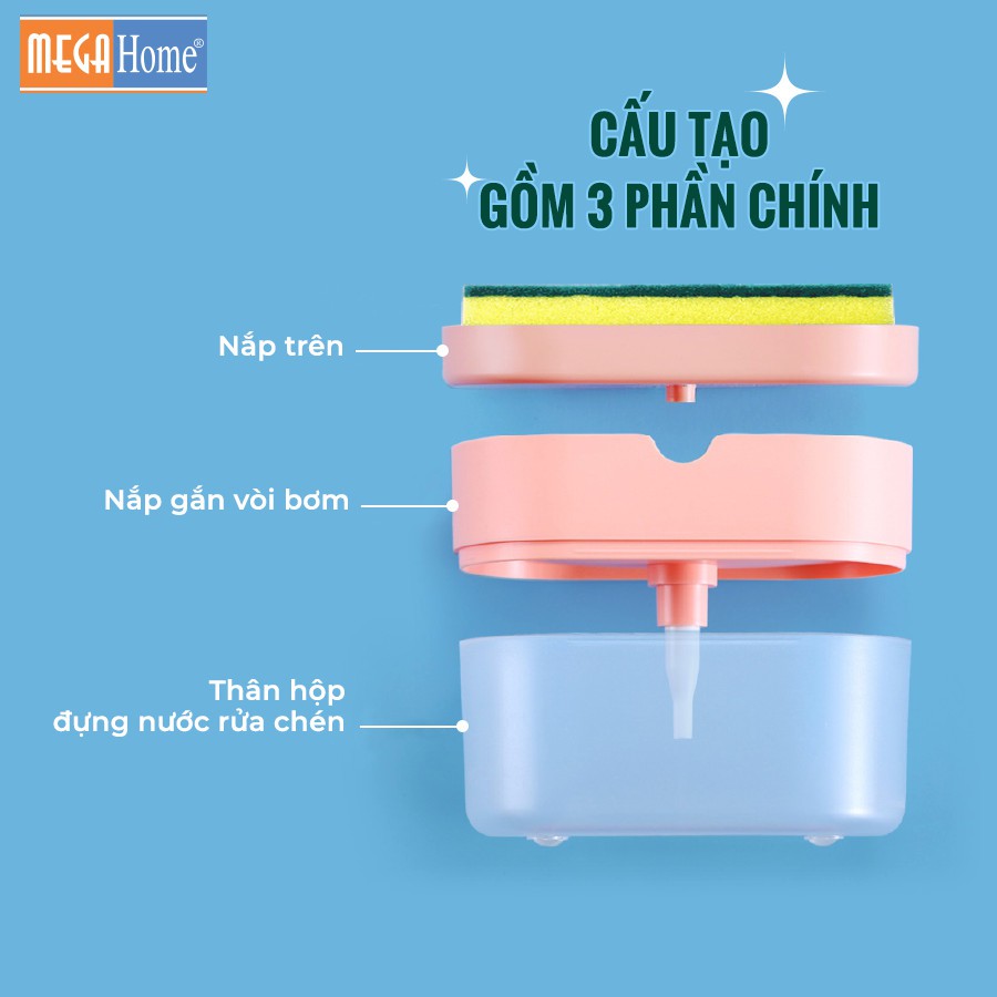 Hộp đựng nước rửa chén thông minh tiện dụng Megahome