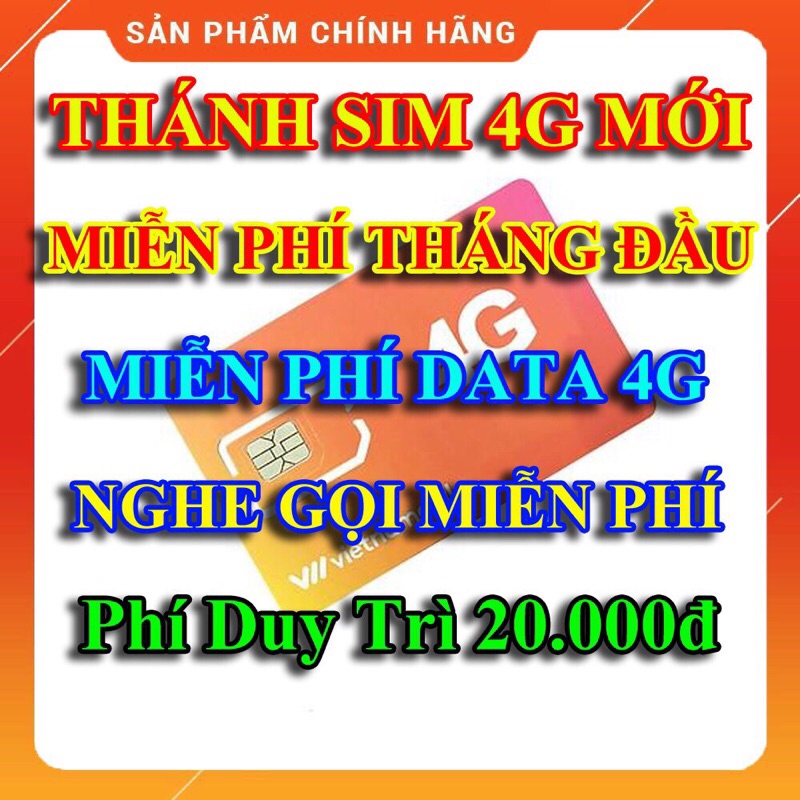 SIM MẠNG 4G VIETNAMOBILE 30GB/THÁNG TỐC ĐỘ CAO ,MIỄN PHÍ THÁNG ĐẦU TIÊN