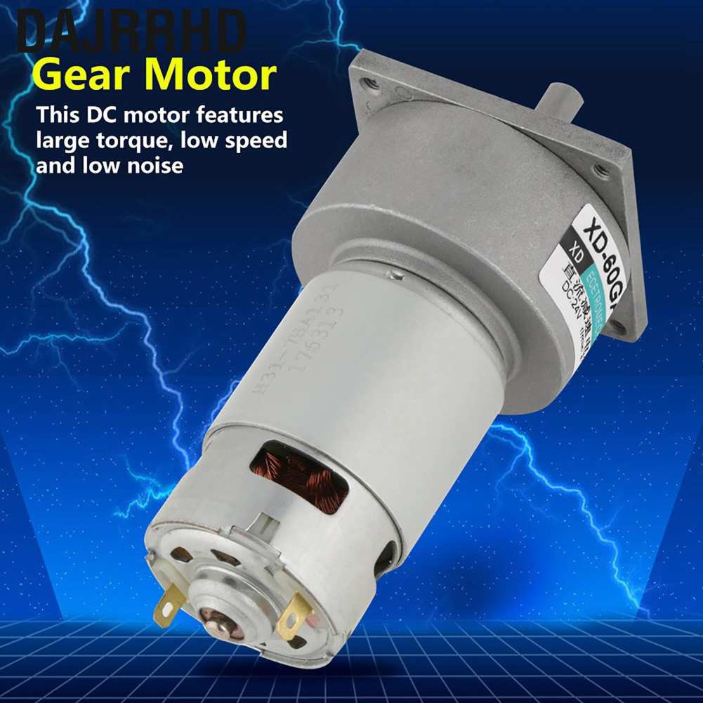 Dajrrhd DC12V/24V 35W Micro DC Metal Gear Motor Speed Adjustable CW/CCW