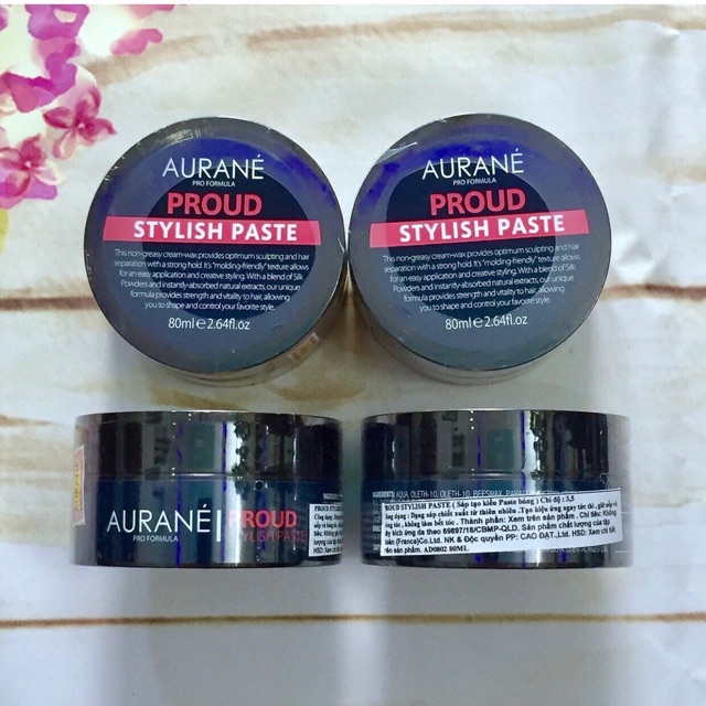 Wax (sáp) tạo kiểu bóng tóc Aurane Proud Stylish Paste 80ml Sáp tạo kiểu bóng Aurane Proud Stylish