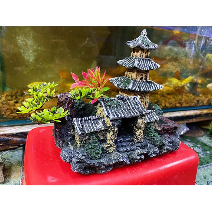 TIỂU CẢNH TRANG TRÍ HỒ CÁ NON BỘ 17X11X17CM