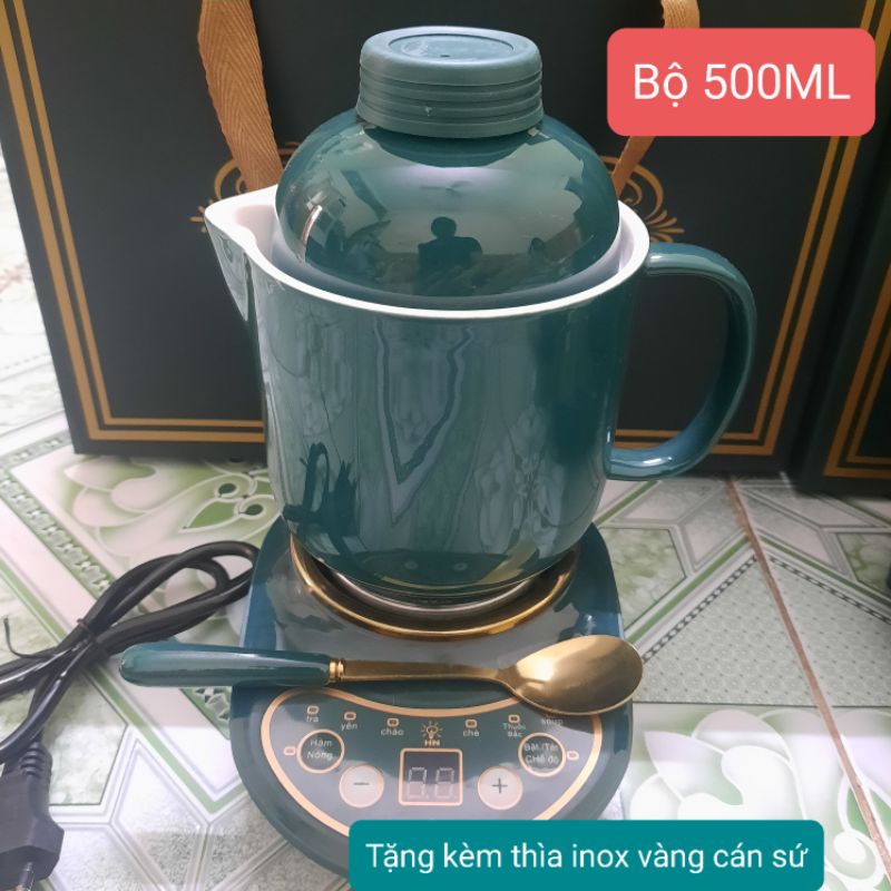 Cốc chưng yến hầm xương nấu cháo ninh chè đa năng bằng sứ 500ml 600ml 800ml