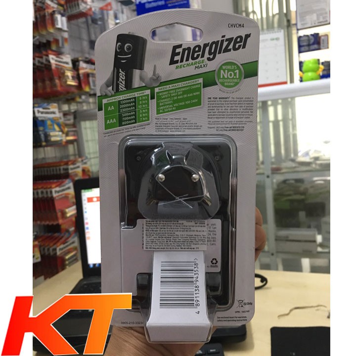 Hình ảnh Bộ sạc Energizer recharge Cao Cấp kèm 4 pin AA (Tự ngắt sạc) #2