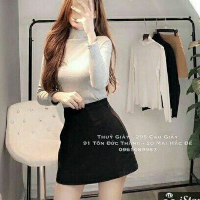 Chân váy chữ A may túi 2 bên - Chân váy công sở vải mịn, dày siêu đẹp | BigBuy360 - bigbuy360.vn