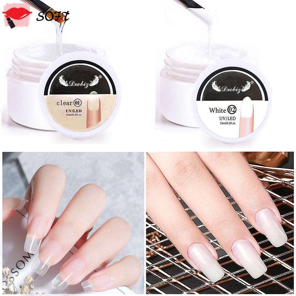 SOFTNESS 15ml Manicure Tool 4Colors Quick Building Nail Art UV Gel Beauty Canned Nail Extension Builder Gel Nail Tips