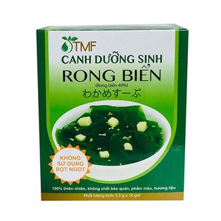 Canh rong biển dưỡng sinh ăn liền TMF 55g (10 gói * 5,5g)
