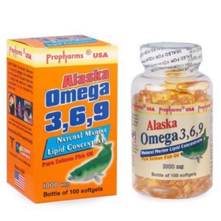 Omega 369 alaska usa - dầu cá từ tự nhiên - hộp 100 viên