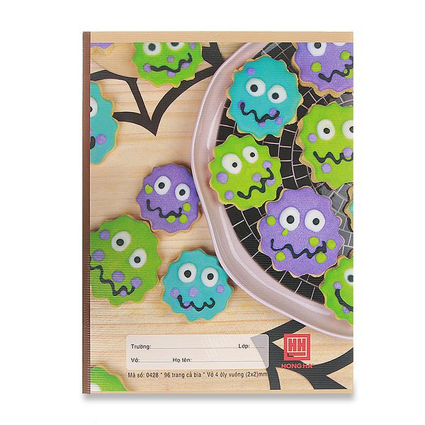Vở 4 ô ly 96 trang Class Monster Hồng Hà 0428.
