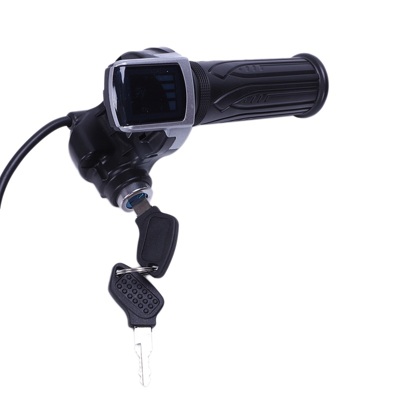 Tay ga xe đạp điện 36V tích hợp đèn LED hiển thị tốc độ