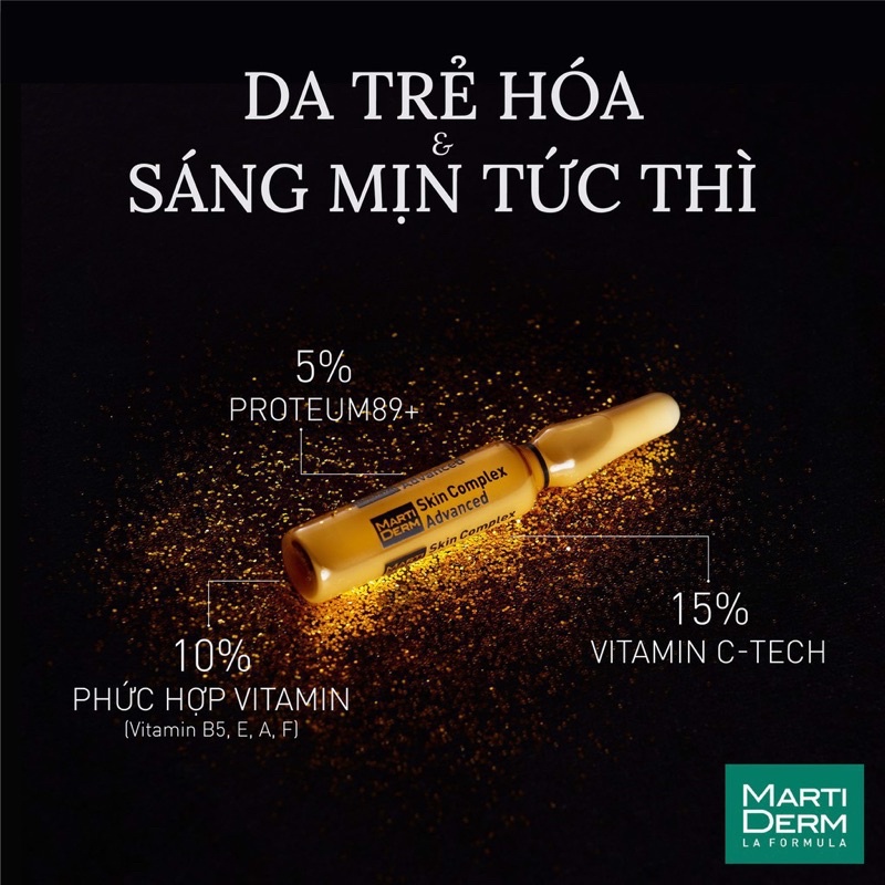 Ampoule Chống Oxy Hoá, Trẻ Hóa &amp; Sáng Da MartiDerm Black Diamond