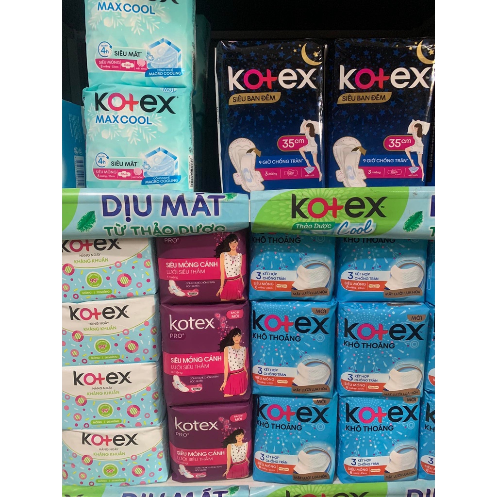 Băng vệ sinh Kotex đủ loại hàng công ty