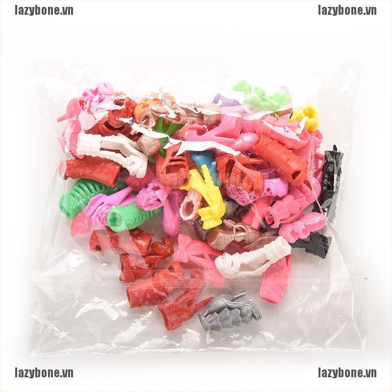 Set 15 / 30 / 60 Đôi Giày Cao Gót Nhiều Kiểu Dáng Cho Búp Bê Barbie