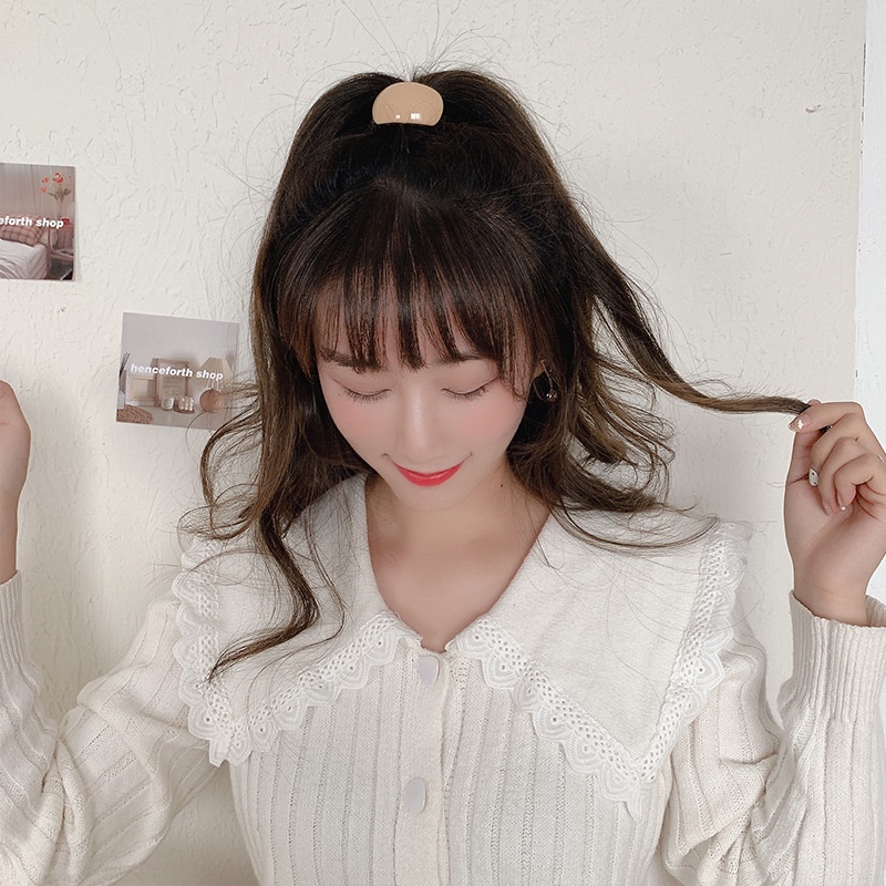 Dây buộc tóc nhựa bóng sang chảnh phong cách vintage Hàn Quốc