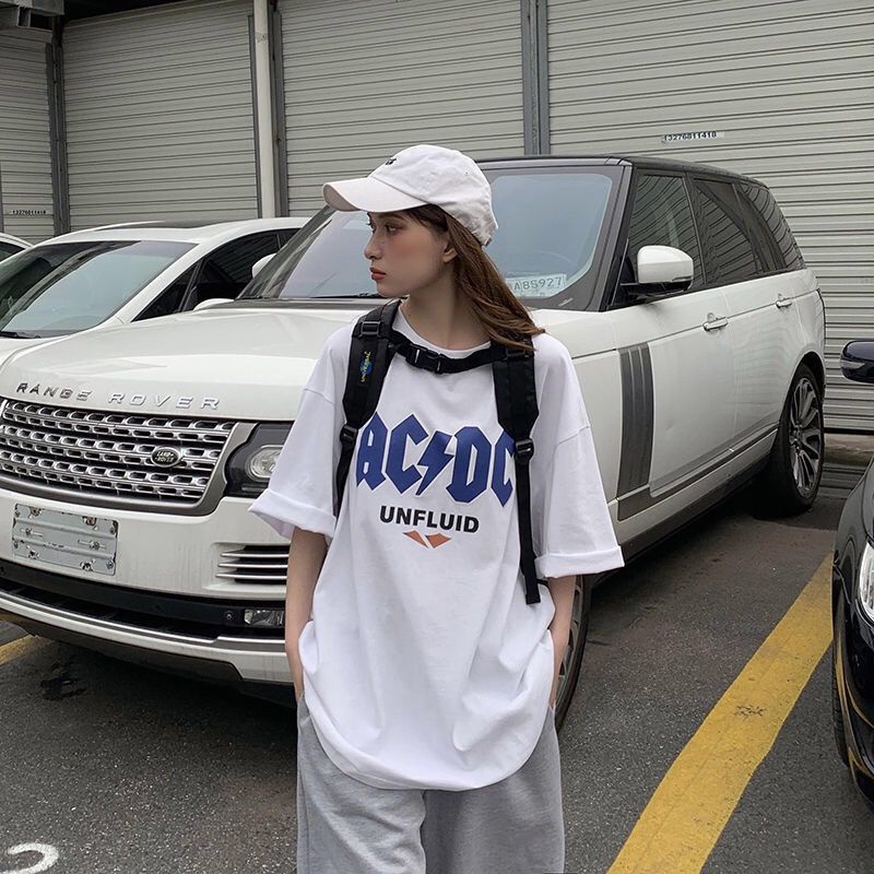 Áo thun tay lửng in họa tiết form rộng cá tính dành cho nữ áo thun trơn tay cộc