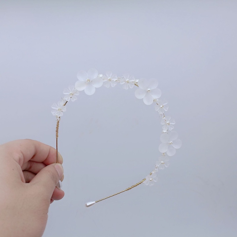 Băng Đô Cài Tóc Mỏng Viền Ép Hình Hoa Ngọt Ngào Cho Nữ