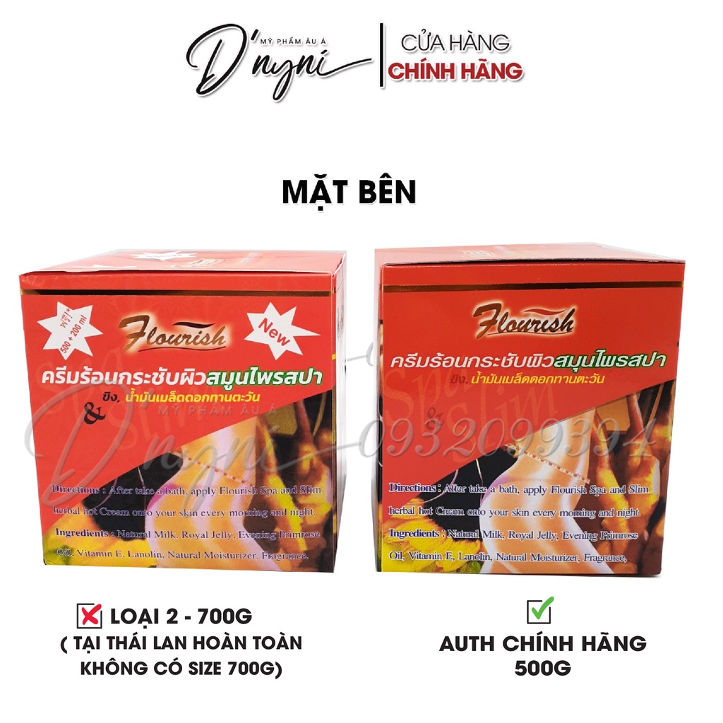 Kem Tan Mỡ Bụng Gừng Ớt Flourish Thái Lan 500ml
