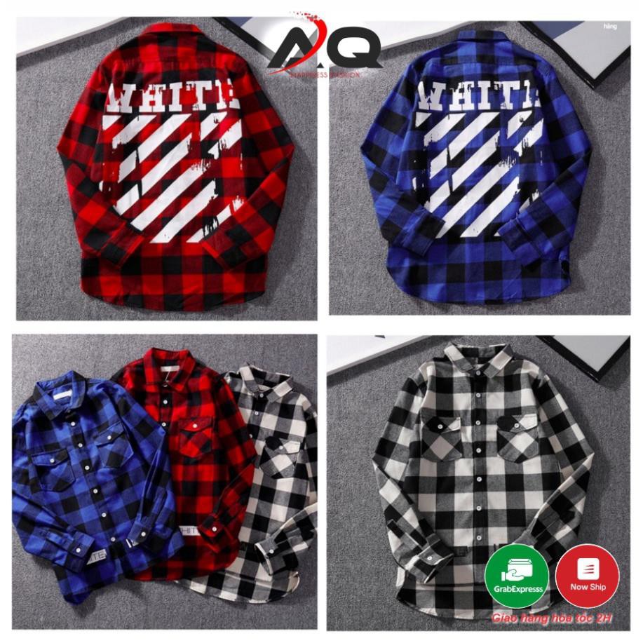 Áo Sơ Mi Flannel Caro Nam Nữ chống nắng Áo Khoác Sơ Mi Caro Flannel Nam Nữ đi nắng Phong Cách Hàn - QSTORE ♻️ ‣