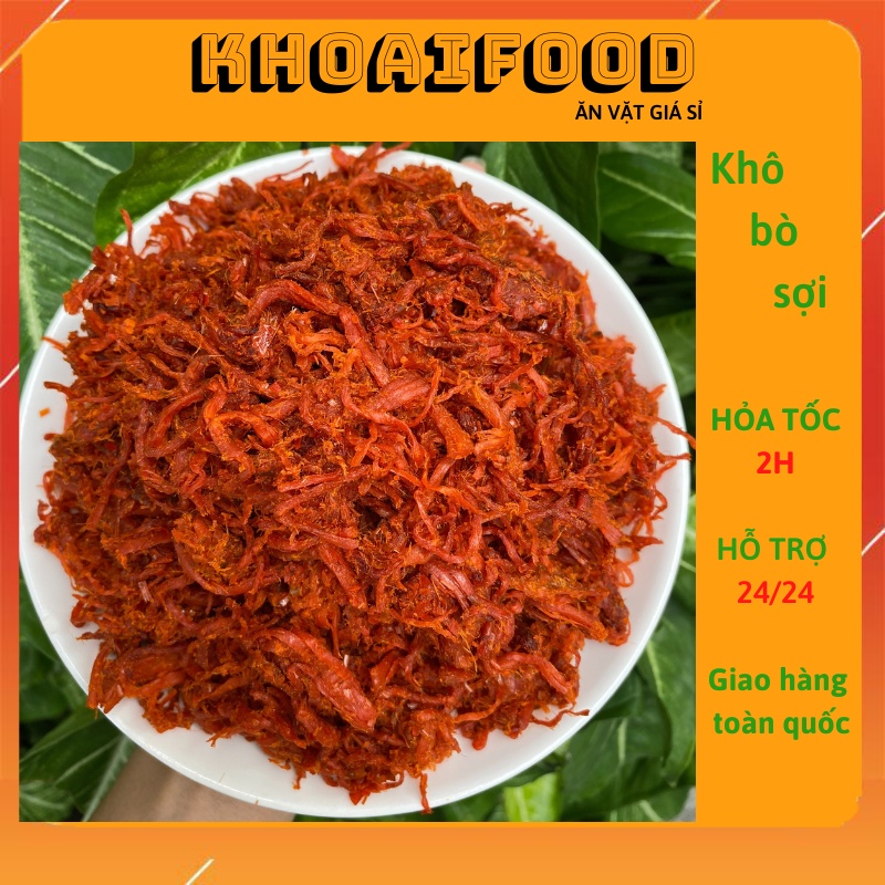Khô bò xé sợi túi dùng thử 60g tiện lợi làm bánh tráng, ăn vặt
