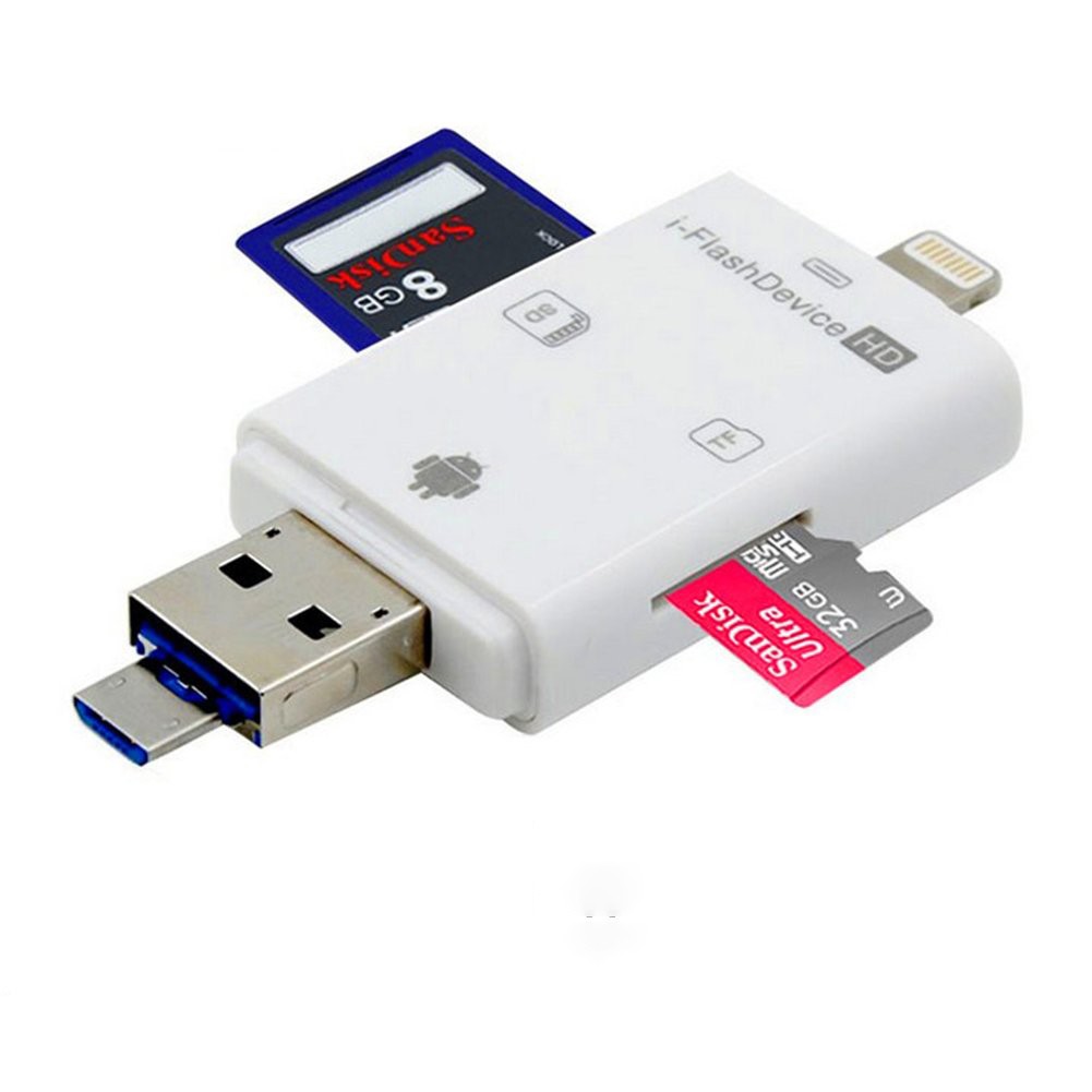 ĐẦU ĐỌC THẺ OTG SD-MICRO SD DÀNH CHO IPHONE ANDROID PC