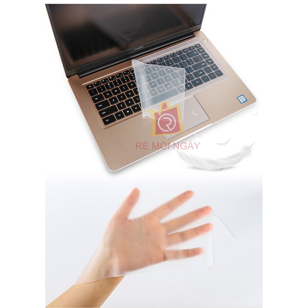 Miếng phủ bàn phím laptop, macbook, 13-17 inch silicon chống bụi, chống nước, đàn hồi cao
