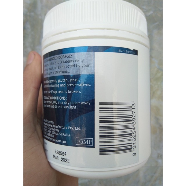 SỤN VI CÁ MẬP - HEALTHY CARE SHARK CARTILAGE 750MG 200 Viên