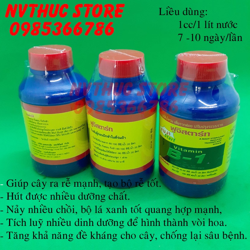 Phân bón lá B1 Thái lan kích thích ra rễ, thúc đẩy cây phát triển, hỗ trợ cây sau đánh chuyển, ngập úng lọ 100ml