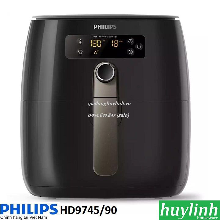 Nồi chiên không dầu Philips HD9745 - loại bỏ chất béo - Chính hãng ( HD9745/90 )