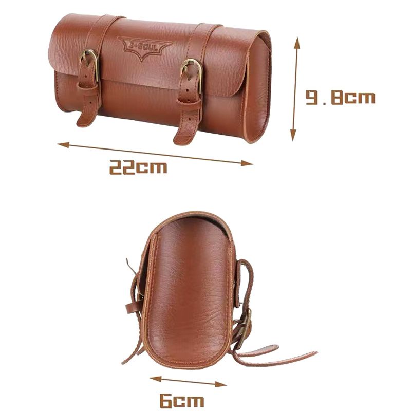 Túi da treo xe đạp ,xe máy phong cách cổ điển