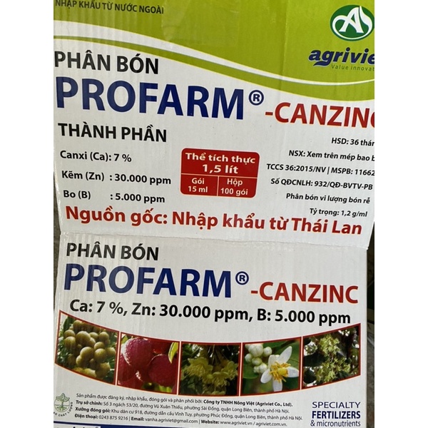 Canxi Bo (gói 15ml) cứng cây dày lá hạn chế thối hoa chuyên dùng cho Hoa Phong Lan Hoa Hồng &amp; cây ăn trái