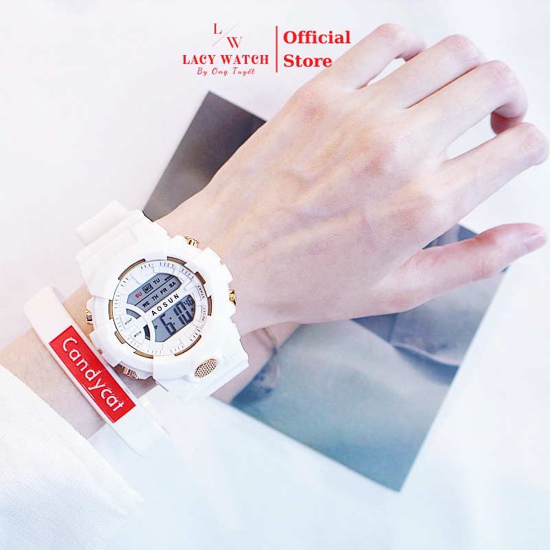 Đồng hồ điện tử LaCy Watch đồng hồ thể thao dây silicon chống nước mặt tròn học sinh năng động DHAO0001 | BigBuy360 - bigbuy360.vn