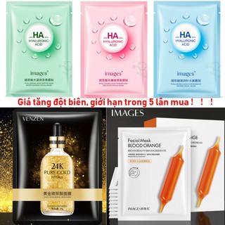 Mặt nạ Hyaluronic Acid và tinh chất vàng 24K nguyên chất dưỡng ẩm cho làn da tươi mát