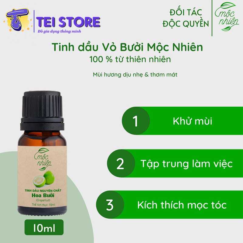 Tinh Dầu Đèn Xông, Phun Sương Tinh dầu Nguyên Chất Tự nhiên 10ml - Tei Store 10ml