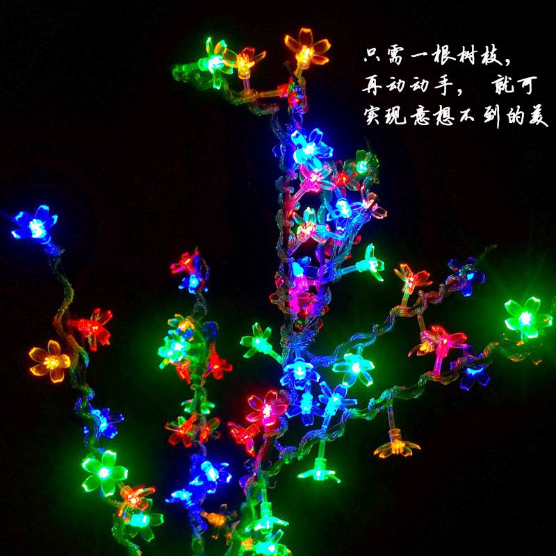 100LED Dây đèn LED hình vòng hoa đào trang trí tiệc cưới , giáng sinh