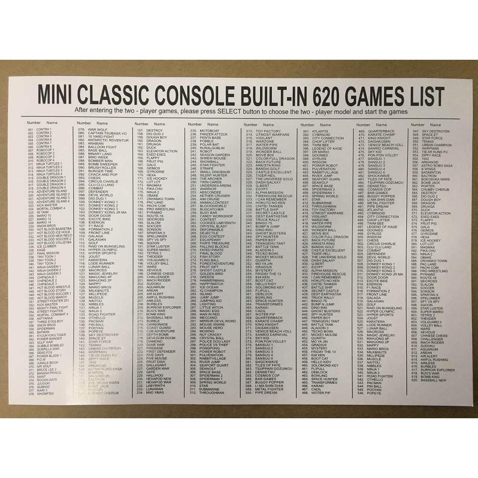 Bán Máy Game 4 nút NES Classic 620 Trò Chơi Mini Retro Siêu rẻ