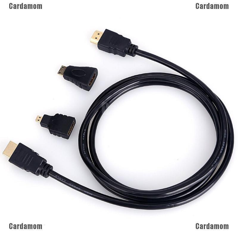 Bộ cáp HDMI 3 trong 1 tốc độ cao có cổng HDMI + đầu chuyển Micro HDMI