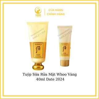 Tuýp sữa rửa mặt whoo vàng 40ml date 2025