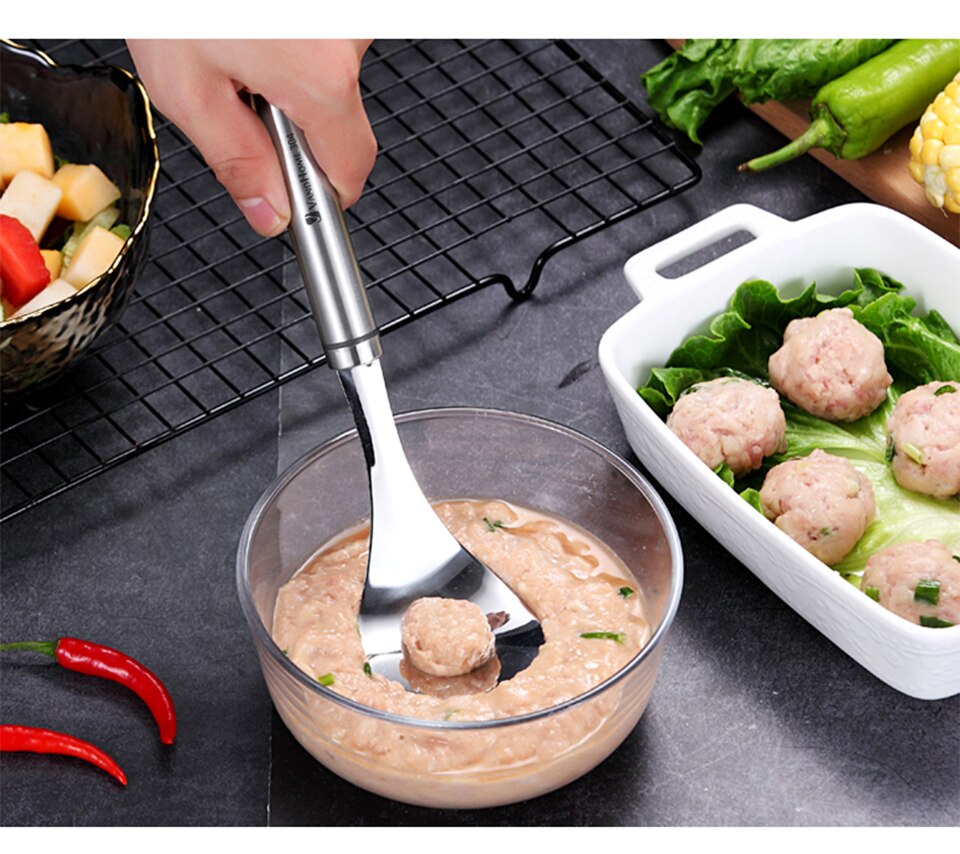 Muỗng múc thịt viên bằng thép không gỉ 304