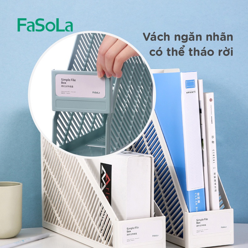 [Mã LIFEBKM1 giảm 10% tối đa 1 triệu đơn từ 500k] Giá đựng hồ sơ văn phòng FASOLA FSLDZ-284