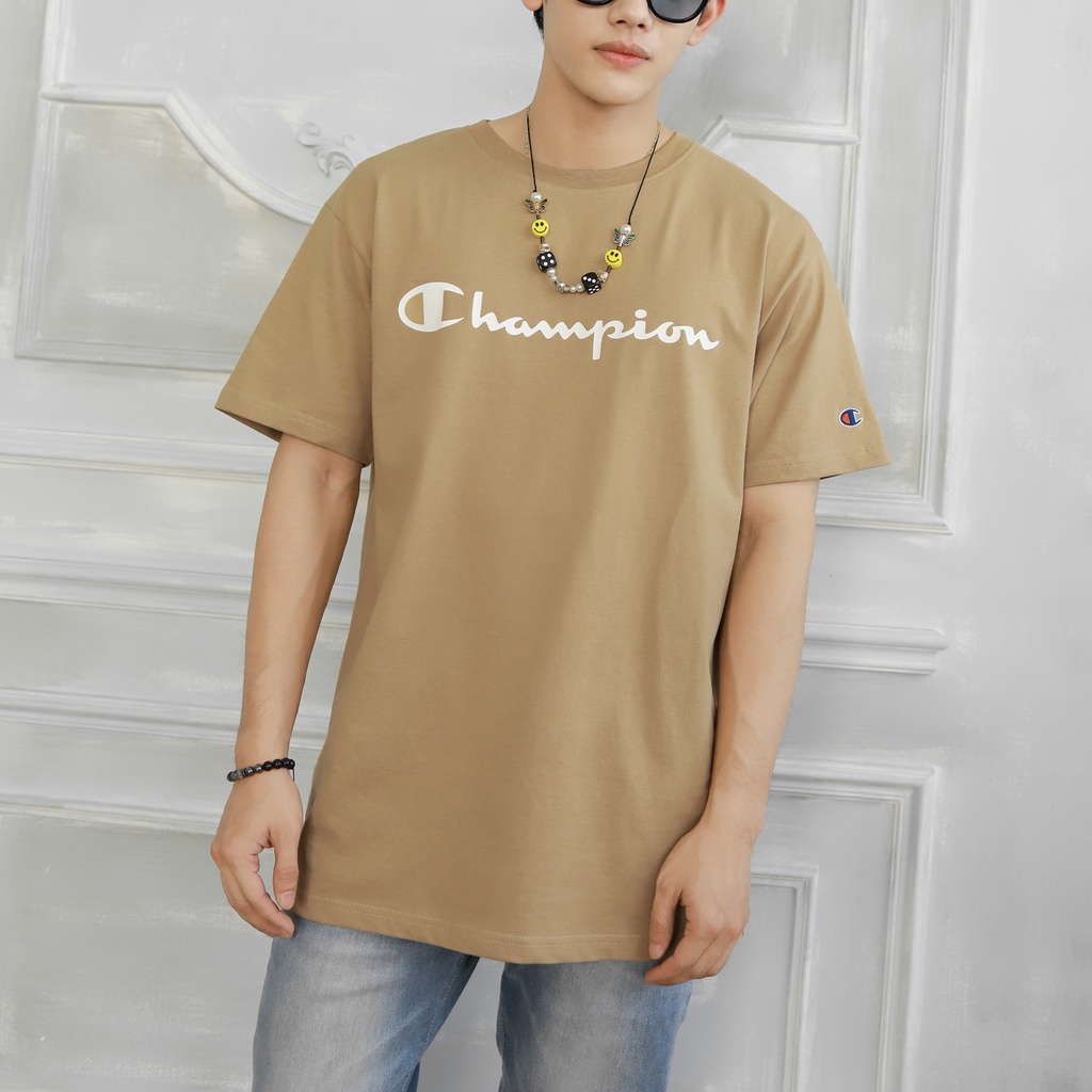 ÁO THUN CHAMPION BIG LOGO CHỮ IN MÀU TAN