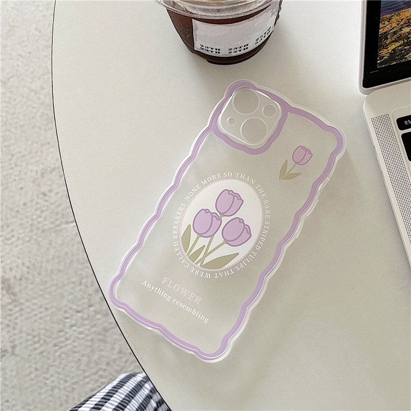 Ốp lưng IPhone  trong lượn sóng hoa la vie 6/6s/6plus/6splus/7/7plus/8/8plus/xs/11/12/13/14/pro/max/plus/promax TLS18