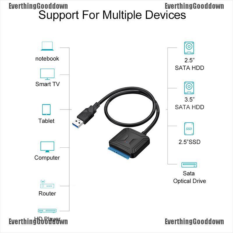 Cáp Chuyển Đổi Usb 3.0 Sang Sata 3.5 2.5 Cho Samsung Seagate Wd Hdd Ssd