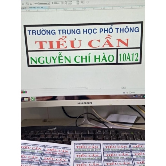 Combo 20 cái phù hiệu bảng tên học sinh dùng để ủi lên áo in theo yêu cầu
