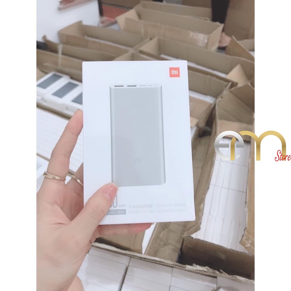 Pin Sạc Dự Phòng Xiaomi Gen 3 10.000 mAh Phiên Bản Nâng Cấp Xiaomi Gen 2S - 2 Cổng USB và 1 Type C (Bảo Hành 12 Tháng)