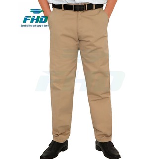  Quần dài kaki trung niên nam chất vải dày dặn đường may tỉ mỉ kỹ lưỡng không bai màu form cho người 90kg FHDQ001 