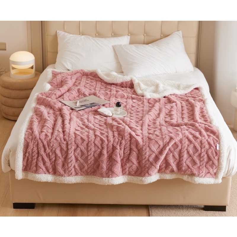 Chăn lông cừu Tafurong 2m x 2m3, chăn thu đông dày full size to rộng ấm áp