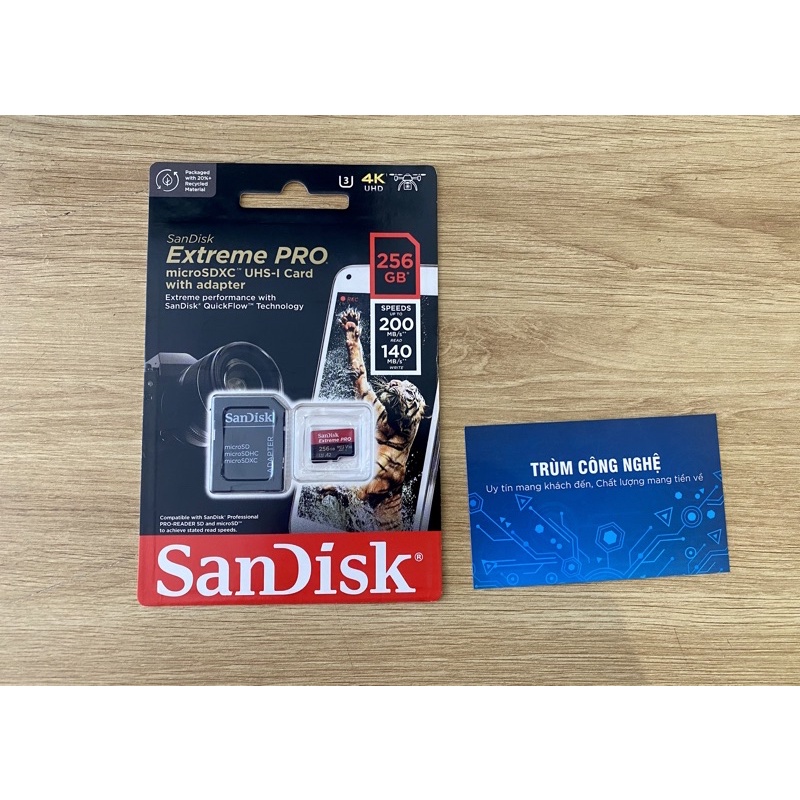 Thẻ Nhớ MicroSDXC SanDisk Extreme Pro V30 A2 256GB 200MB/s SDSQXCD-256G-GN6MA