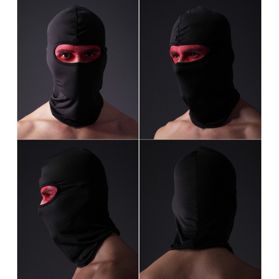 Khăn trùm đầu ninja đen Fullface chống nắng, chống bụi tiện dụng cho hoạt động ngoài trời